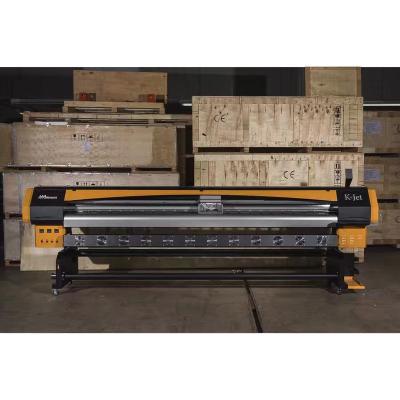 China Hotels High Speed ​​3.2m Banner Printer Eco Solvent Printer with 4 heads KM512 14PL eco solvent printer for sale