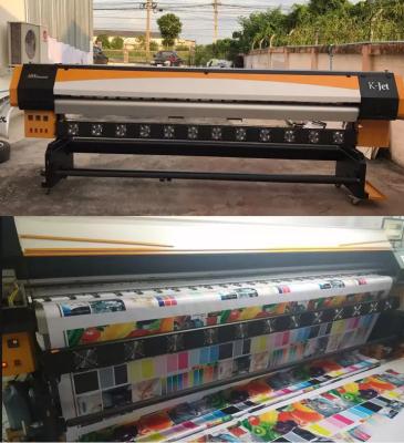 China Hotels high speed 3.2m solvent printer with 4 heads KM512 14PL eco solvent printer for sale