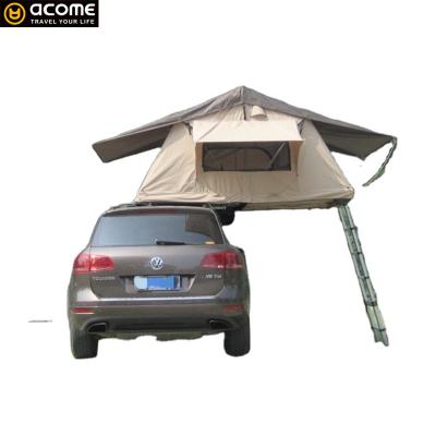 China Diagonal tie type outdoor waterproof camping tent for car roof top travel portable roof top tent for sale SUV roof top tent hard shell for sale