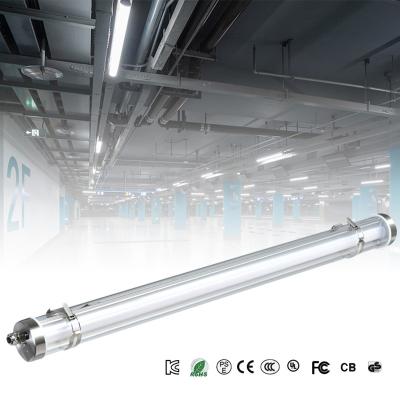 China Warehouse High Brightness Linear Dimmable Vapor Tight Lighting Industrial Tubular Led Tri-Proof Light for sale