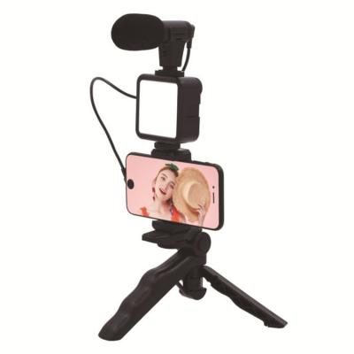 China Handheld Vlogging Video Kit Foldable vlogging Smartphone Installation Ring Video Kit Smartphone Video Grip Cell Phone for sale