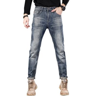 China Streetwear popular QUICK DRY men's jeans wholesale high waist plus size slim straight jeans mens denim pants for sale