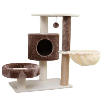 China Wholesale Stocked Customized Cat Furniture Cat Furniture Cat Scratcher Natural Plush Natural Sisal Plush Housing for sale