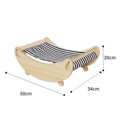 China Indoor Luxury Hanging Wooden Bed Stocked Cat Furniture Gift Kitty Hammock Chair Cat Hammock Bed Cat Swing Pet Supplies Swing for sale