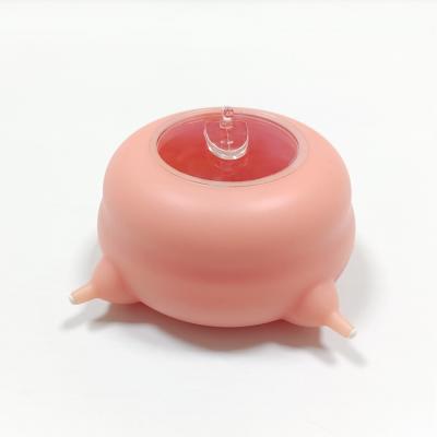 China Kitten Dog Bionic Silicone Feeder Mouth Design Pet Milk Bowl Viable Multiple Sucking Feeding Nipple for sale