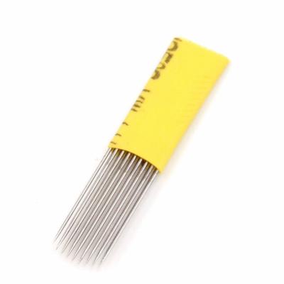 China Best Price Permanent Microblading Double Row Yellow Shading Blades For Manual Microblad Eyebrow Pen for sale