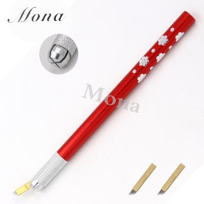 China New Style Permanent Crystal Flower Microblading Pen Stainless Steel Manual Embroidery Machine For Eyebrow Makeup Supplies for sale