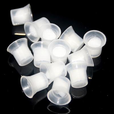 China Disposable White Plastic Tattoo Kits Accessories Tattoo Ink Cup For Permanent Make Up for sale