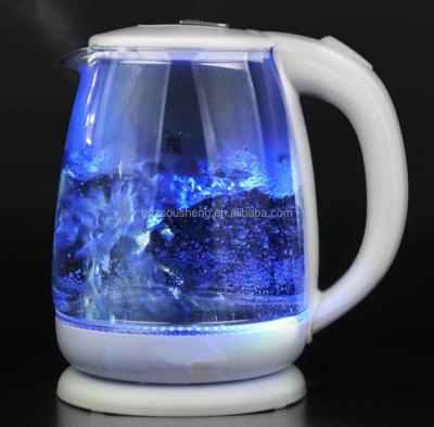 China 360 degree rotation base glass kettle/electric glass jug /glass boiling water boiling jar/CB for sale