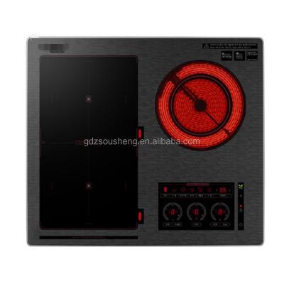 China Hotel built in cooktop /3 type electric cooktop infared hybrid electric cooker CB cooker / CE ROHS kc for sale