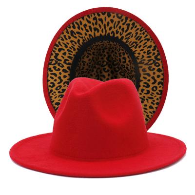 China Plush Fedora Hats Women Wholesale Felt Fedora Hats For Men Two Tone Color Brim Felt Hat Different Hat for sale