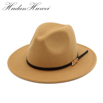 China Image Fedora Hat For Lady Faux Wool Felt Hat For Men for sale