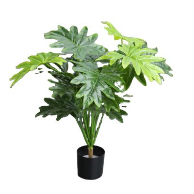 China Contemporary Artificial Greenery Taro Trees Evergreen Ornamental Plants 18 Heads 70cm Potted Artificial Tree Plants Wholesale for sale