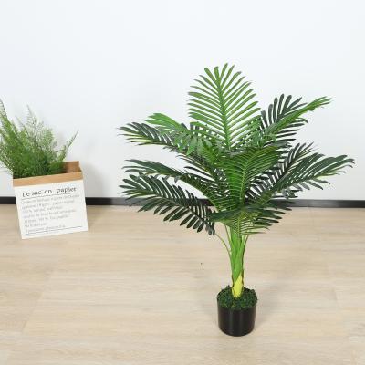 China Minimalist YD29165 Recycling Plastic and Silk Sheets for Plant Office Decoration 80cm Artificial Plant Bonsai Trees for sale