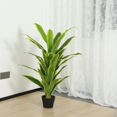 China Brazil 90cm Dracaena Indoor Plants Contemporary Fake Large Leaf Green Artificial Bonsai Tree Home Outdoor Decor for sale