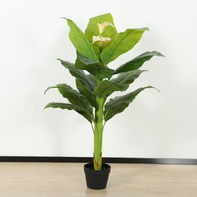 China Contemporary Wholesale Potted Fake Flowers High Quality Bonsai Plant Artificial Silk Flower Indoor Outdoor Decoration for sale