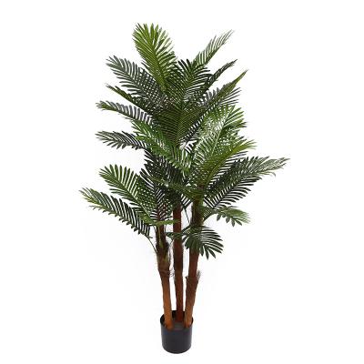 China Durable Fake Palm Tree With Bown Stem Artificial Palm Trees Simulation Plants For Outdoor Decoration for sale