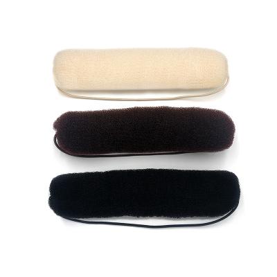 China Hair Sculpting Solid Color Hair Styling Soft String Sponge Filler Scrunchies Girl Fashion Nylon Hair Bun Maker Tool Hair Stick Accessories for sale