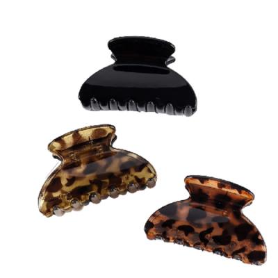 China Main factory head decoration print decoration plastic women's hair clip plastic leopard hair claw for sale