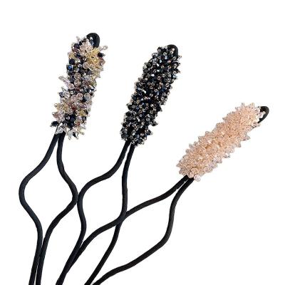 China Stylish lazy Korean temperament hair pin flower bud headdress on the back of the head for sale