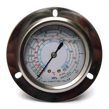 China 2.5 Inch Y-60D Freon Refrigeration Oil Filled Pressure Gauge for sale