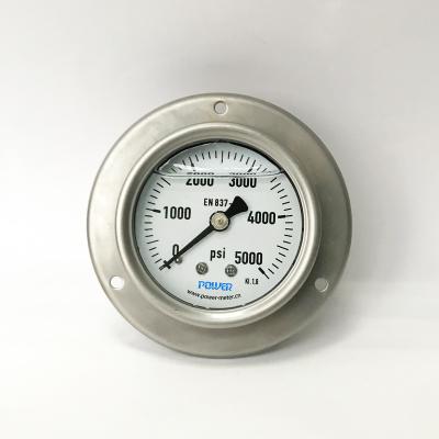 China Full SS 316 Material 5000psi 2.5inch / 63mm Panel Mount 2.5inch 63mm Dial Height Pressure Gauge for sale