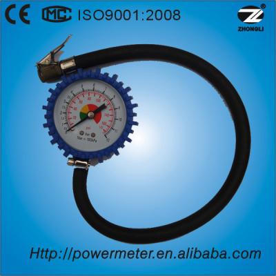 China 60mm Car Tire Pressure Gauge Gauge With Rubber Hose YT-60A for sale