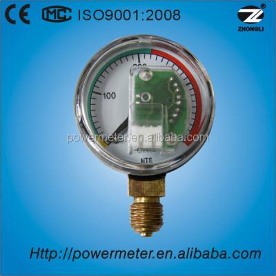 China factory price 2inch 50mm 50mm black steel case CNG brass pressure gauge internal manufacturer for sale