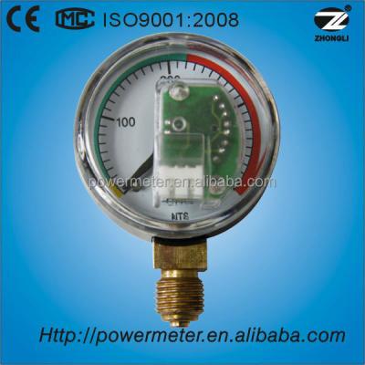 China 50mm start sensor cng manometro pressure gauge for natural gas bottom connection 400 bar Y-50 for sale