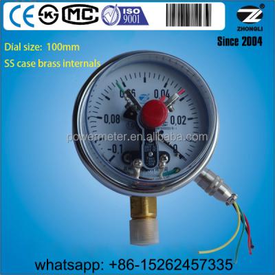 China YX100 100mm -0.1MPa vacuum gauge with 1/2