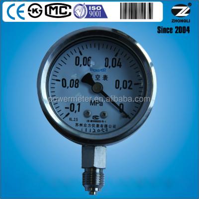 China Factory Price Vacuum Pressure Gauge 60mm All Stainless Steel Glycerin Pressure Gauge Vacuum Oil Filled Pressure Gauge YBF-60A for sale