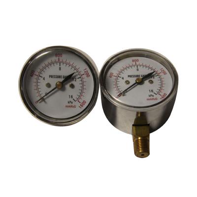 China 63mm 16kpa /1600 mmH2O Low Presure Capsule Diaphragm Pressure Gauge YE60A/YE60D for sale