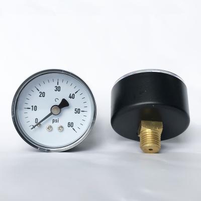 China 2inch 50mm 60PSI plastic case pressure gauge back 1/4NPT 2inch (50mm) connection for sale