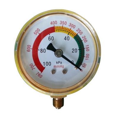 China Indicated pressure for oil 100Kpa 60mm steel case / cover bracket lower pressure gauge pressure gauge for sale