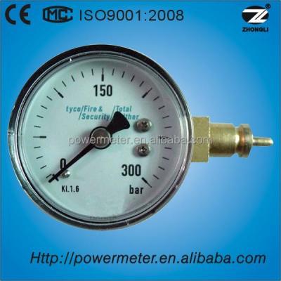 China General Pressure Gauge Side Chromeplate Cover 0-300bar 50mm Bourdon Tube Pressure Gauge for sale