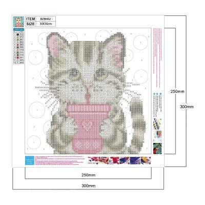 China CLASSIC Cat Diamond Embroidery Kits Diy Diamond Painting By Number Painting With Oil Painting Home Decor Paint By Number BZBH02 for sale