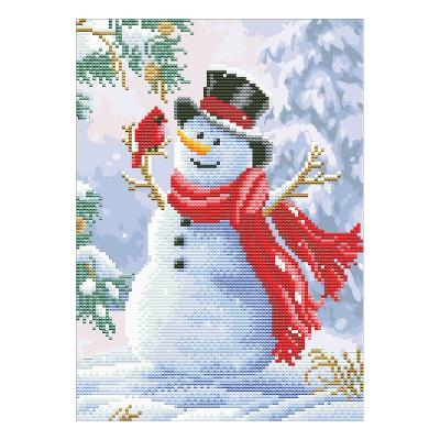 China Creative Partial Diamond Painting Design Snowman Christmas Oil Painting By Numbers Wall Decoration Diamond Painting By Numbers for sale