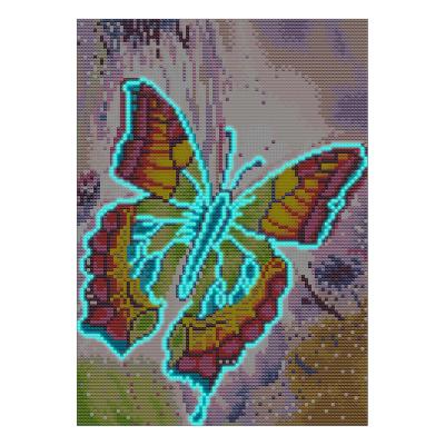 China CLASSIC DIY Luminous Colorful Butterfly Kits Luminous Diamond Painting Painting By Number YGSMT48 for sale