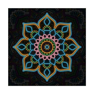 China New new classic/postmodern style mandala flower pattern gifts wall opener arts colorful luminous diy 5d diamond painting for sale