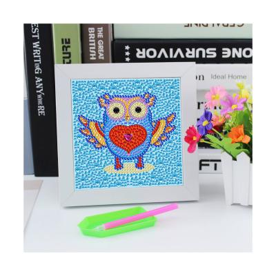 China DIY 5D Full Frame DIY Blue Mini Owl Crystal Beads Special Diamond Paintings from Europe with Heart Candy Animal Design DXZ304 for sale