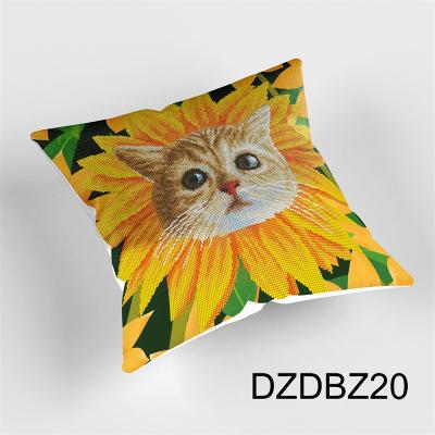 China New design 45*45cm new design 45*45cm diy diamond painting pillow cover diamond case tile sofa classic/postmodern painting decoration for sale