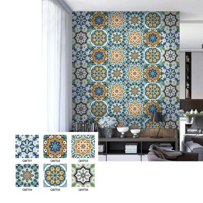 China New Classic/Postmodern Creative Handmade Diamond Pattern Flower Painting Wallpaper DIY Painting By Numbers 3D Wall Sticker for sale