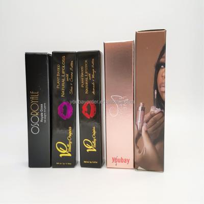 China Good Quality Low MOQ Lip Gloss Lip Gloss Recyclable Packaging Box Custom Cosmetic Lip Gloss Gift Box Lipstick Packaging Box for sale