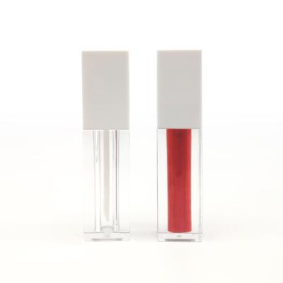 China Youbay lip gloss tube 2020 luxury empty matte white cap frosted square frosted lip gloss tube lip gloss tubes for sale