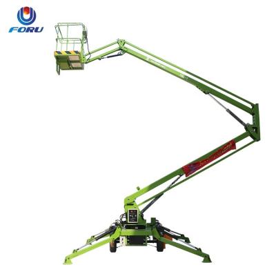 China Hotels Hotel Harvesters Platform Boom Lift Towable Pickup Truck Mounted Hydraulic Articulated Mobile Telescopic Trailer Spider Lift for sale