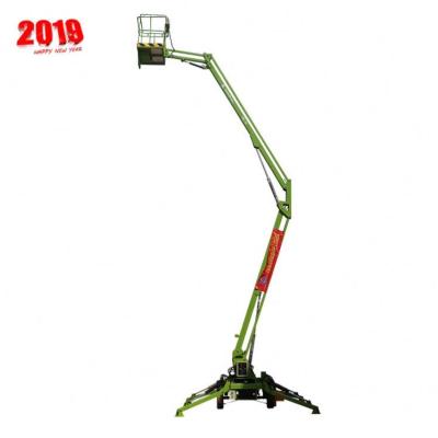 China Hotels Professional 12M Aerial Work Trailer Mounted Boom Lift with Low Price for sale