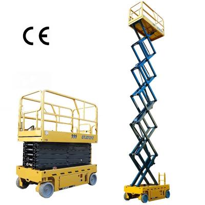 China 6m 8m Self Propelled Hydraulic Aerial Electric Scissor Lift 300kg High Quality 10m12m 1705*760mm 1705*760mm for sale