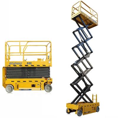 China automatic electric scissor lift 10m aerial work platform GTJZ1012 FORU 2276*1120*1254mm 2276*1120*1254mm for sale