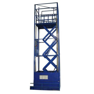 China Rail Guide Rail Warehouse Freight Elevator Industrial Explosion Proof Lift Vertical Material Hydraulic Cargo Elevator for sale