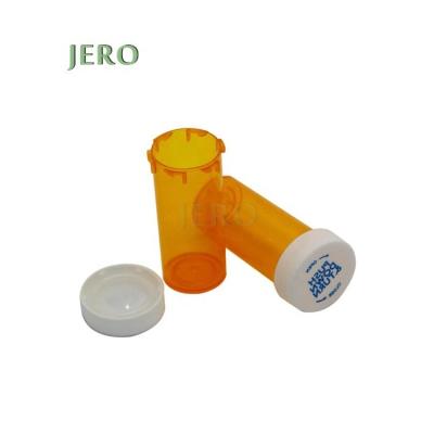 China Tube Top 13Dr Noise Pull Down And Rotate Reversible Vial Container Herbal Cap Vial Prescription Pocket Vials for sale